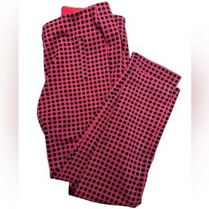 Chico's Red and Black Polka Dot pull on pant  size Chicos 1. 8/10
